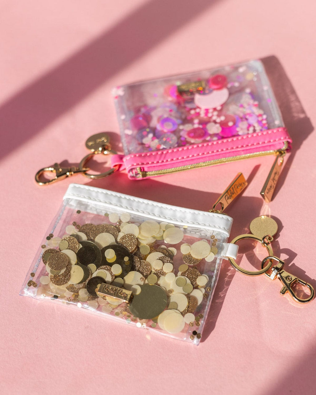 Gold Confetti Mini Wallet Keychain