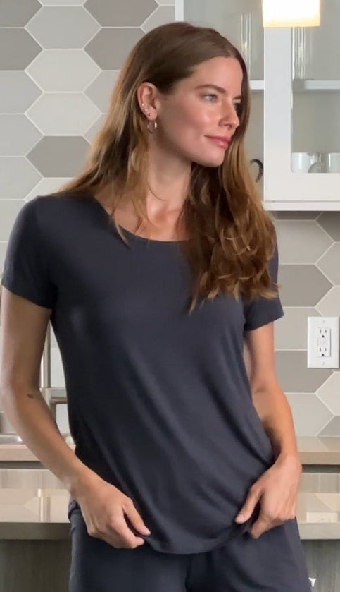 Women’s Bamboo Lounge Set - Lounge T-Shirt + Lounge Shorts